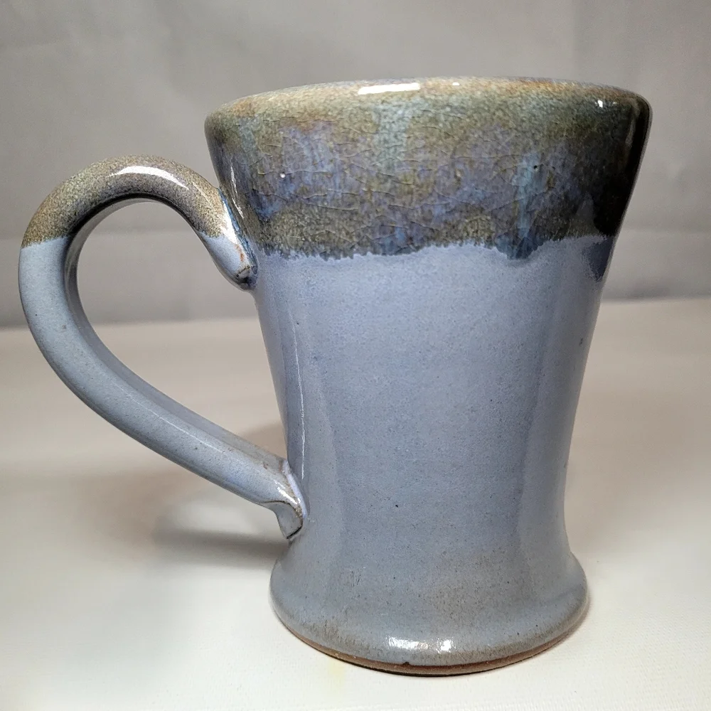 SUNSET HILL STONEWARE Blue Pottery Mug/Coffee cup with Turtle